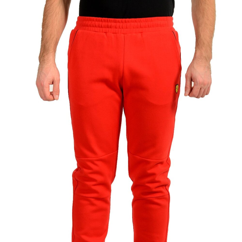 Scuderia Ferrari Men's True Red Sweat Joggers Track Pants US S IT 48